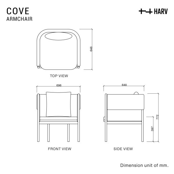 HARV COVE Armchair W69.6xD64.8xH77.2 (Seat H39.7 cm) CH760 - Image 5
