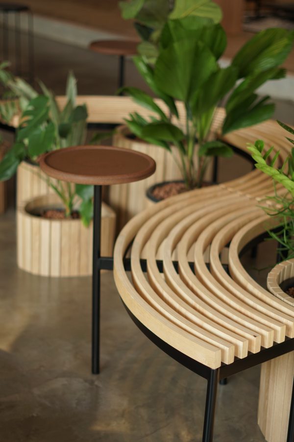 JOIN Bench with Upcycled Sawdust Tray W140xD60xH71 CH140