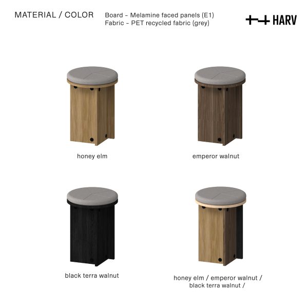 HARV เก้าอี้สตูล PETAL Stool W35xD35xH47 รุ่น DS-3501 - Image 8
