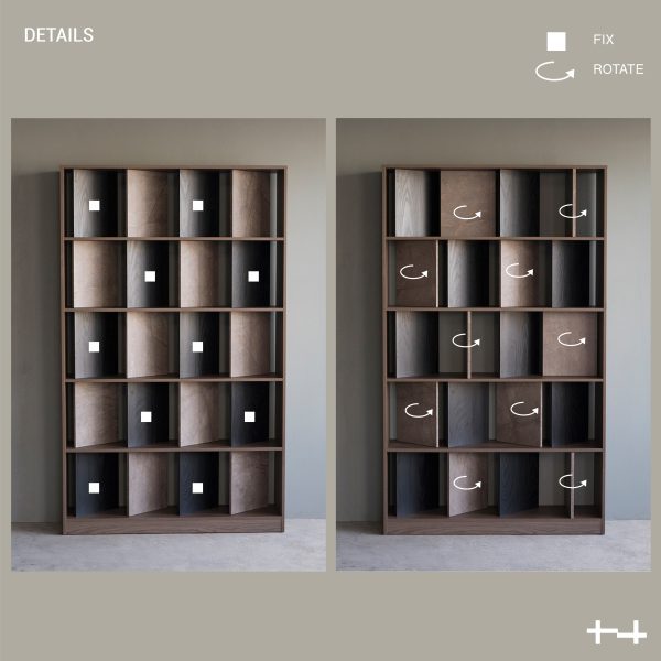 HARV ชั้นวางหนังสือ VANE Shelf W120xD30xH197 SS1275 - Image 4
