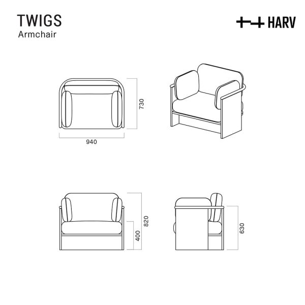 TWIGS Armchair W89xD81xH63 SF930 - Image 8