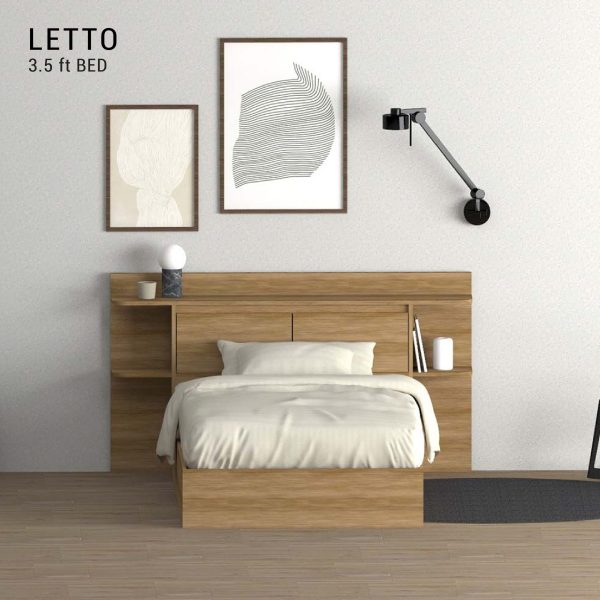 HARV เตียง LETTO 3.5 ฟุต พร้อมลิ้นชัก Soft-Close 4 ลิ้นชัก BE301 - Image 3