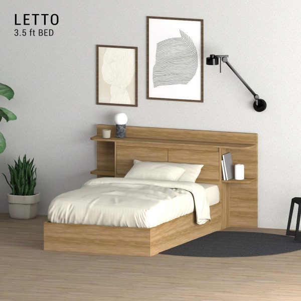 HARV เตียง LETTO 3.5 ฟุต พร้อมลิ้นชัก Soft-Close 4 ลิ้นชัก BE301