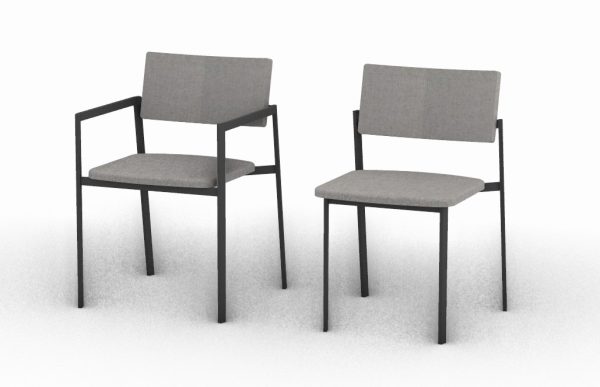 HARV เก้าอี้ PASTE Dining Chair ที่นั่งและพนักพิงเบาะ พร้อมที่วางแขน W51xD54xH78 รุ่น CH512 - Image 2