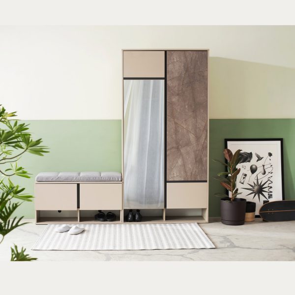 HARV ตู้รองเท้า & ม้านั่ง GRID Shoes Cabinet & Bench W100xD40.5xH55 รุ่น SB102 - Image 8