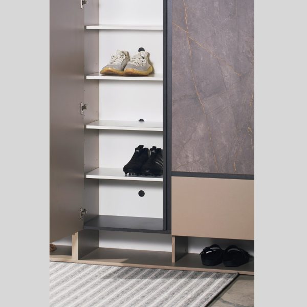 HARV ตู้รองเท้า GRID Shoes Cabinet size L W100xD40xH200 รุ่น SB1076 - Image 5