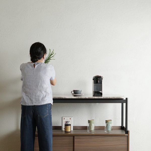 HARV เคาเตอร์กาแฟท้อปหินอ่อน LIMU 128 Coffee Counter with Marble Top W120xD60xH87 BC128 - Image 4