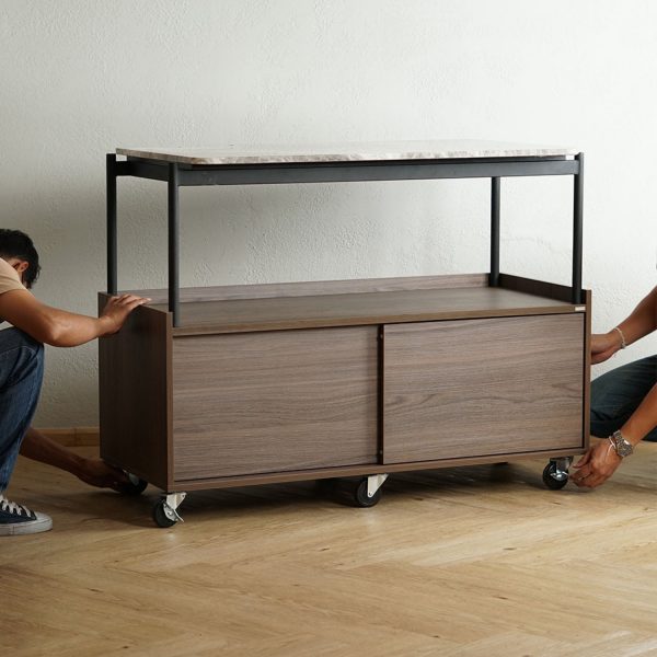 HARV เคาเตอร์กาแฟท้อปหินอ่อน LIMU 128 Coffee Counter with Marble Top W120xD60xH87 BC128 - Image 6