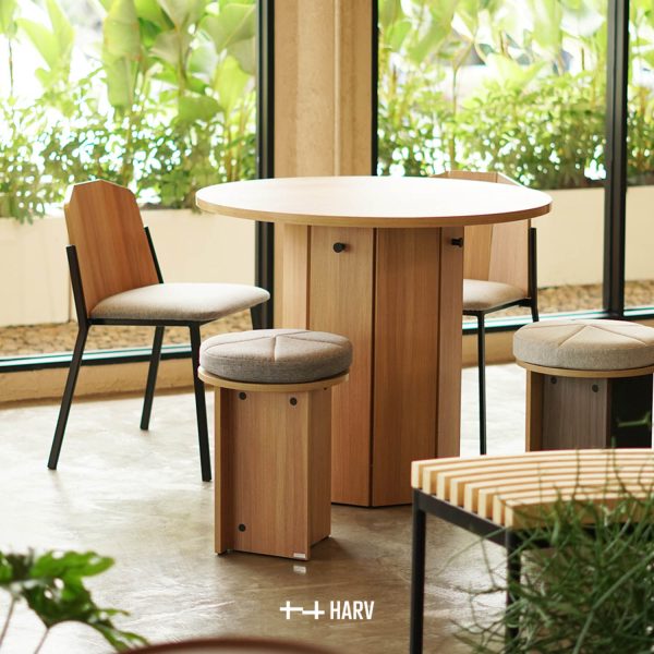 HARV โต๊ะกินข้าว BOLE Dining Table W90xD90xH75 รุ่น T902 - Image 4