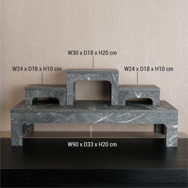 HARV ชุดโต๊ะหมู่บูชา Altar Table Set W90xD33xH40 AT900 + BOX30 + 2xBOX24 - Image 5
