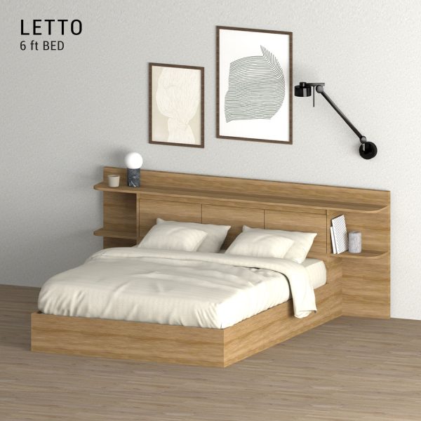 HARV เตียง LETTO 6 ฟุต พร้อมลิ้นชัก Soft-Close 4 ลิ้นชัก BE601