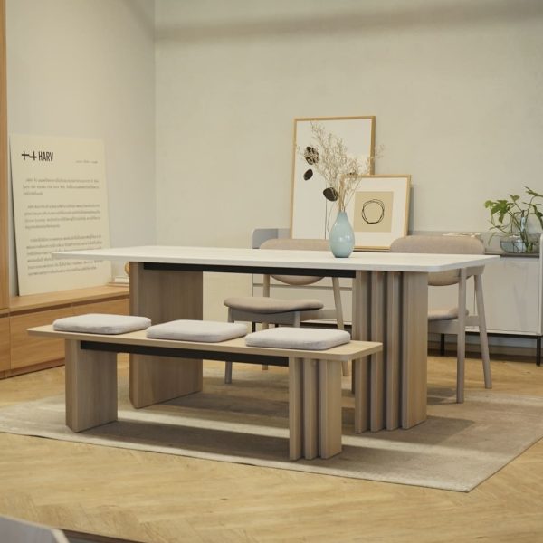 HARV โต๊ะกินข้าว LAYER Dining Table W200xD90xH75 รุ่น TDL2030N