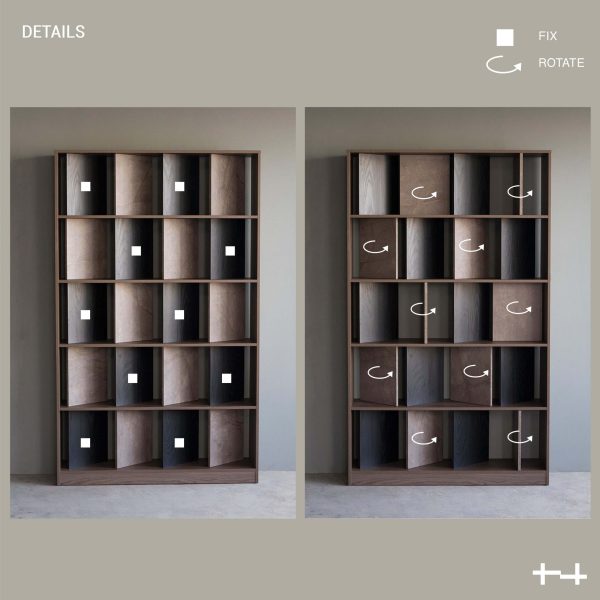 HARV ชั้นวางหนังสือ VANE Shelf W120xD30xH197 SS1275 - Image 4
