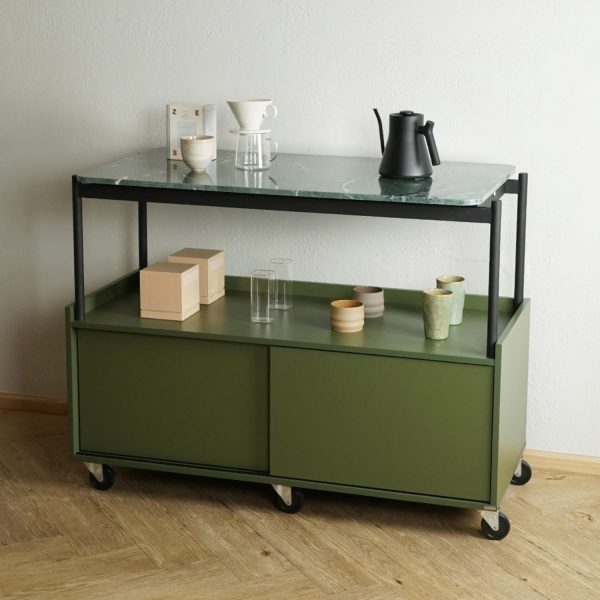 HARV เคาเตอร์กาแฟท้อปหินอ่อน LIMU 128 Coffee Counter with Marble Top W120xD60xH87 BC128
