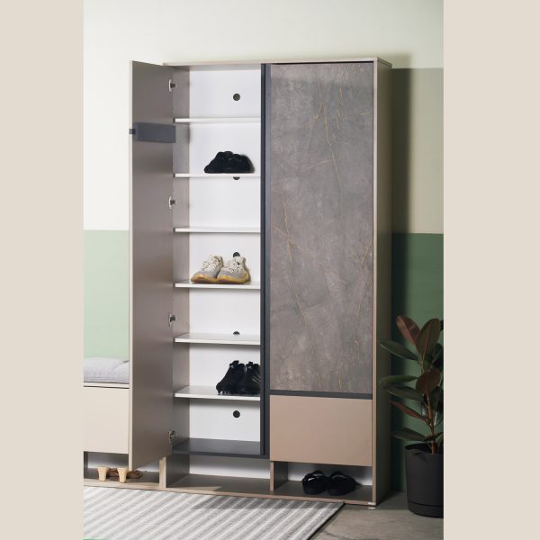 HARV ตู้รองเท้า GRID Shoes Cabinet size L W100xD40xH200 รุ่น SB1076 - Image 4