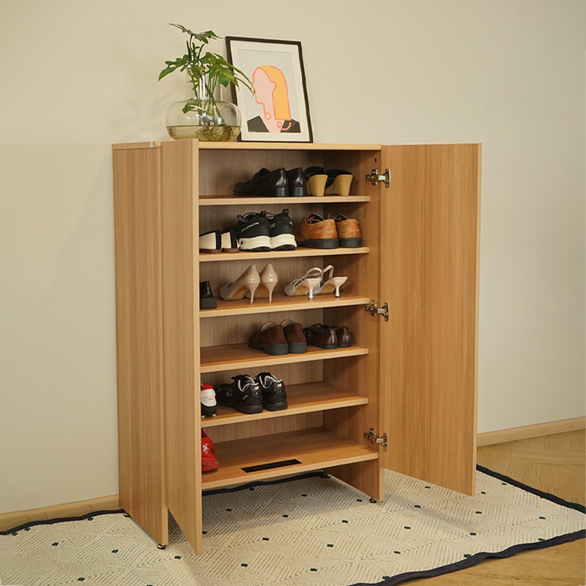 HARV ตู้รองเท้า NOLE Shoes Cabinet W80xD40xH120 รุ่น SBN0801N - Image 2