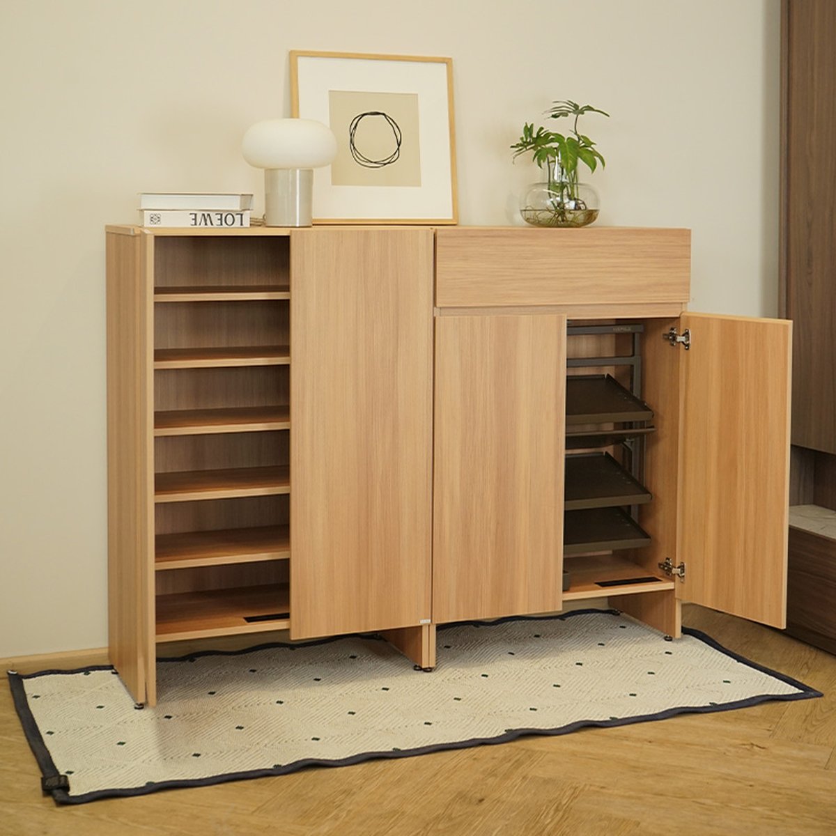 HARV ตู้รองเท้า NOLE Rotatable Shoes Cabinet W80xD40xH120 รุ่น SBN0802N - Image 8