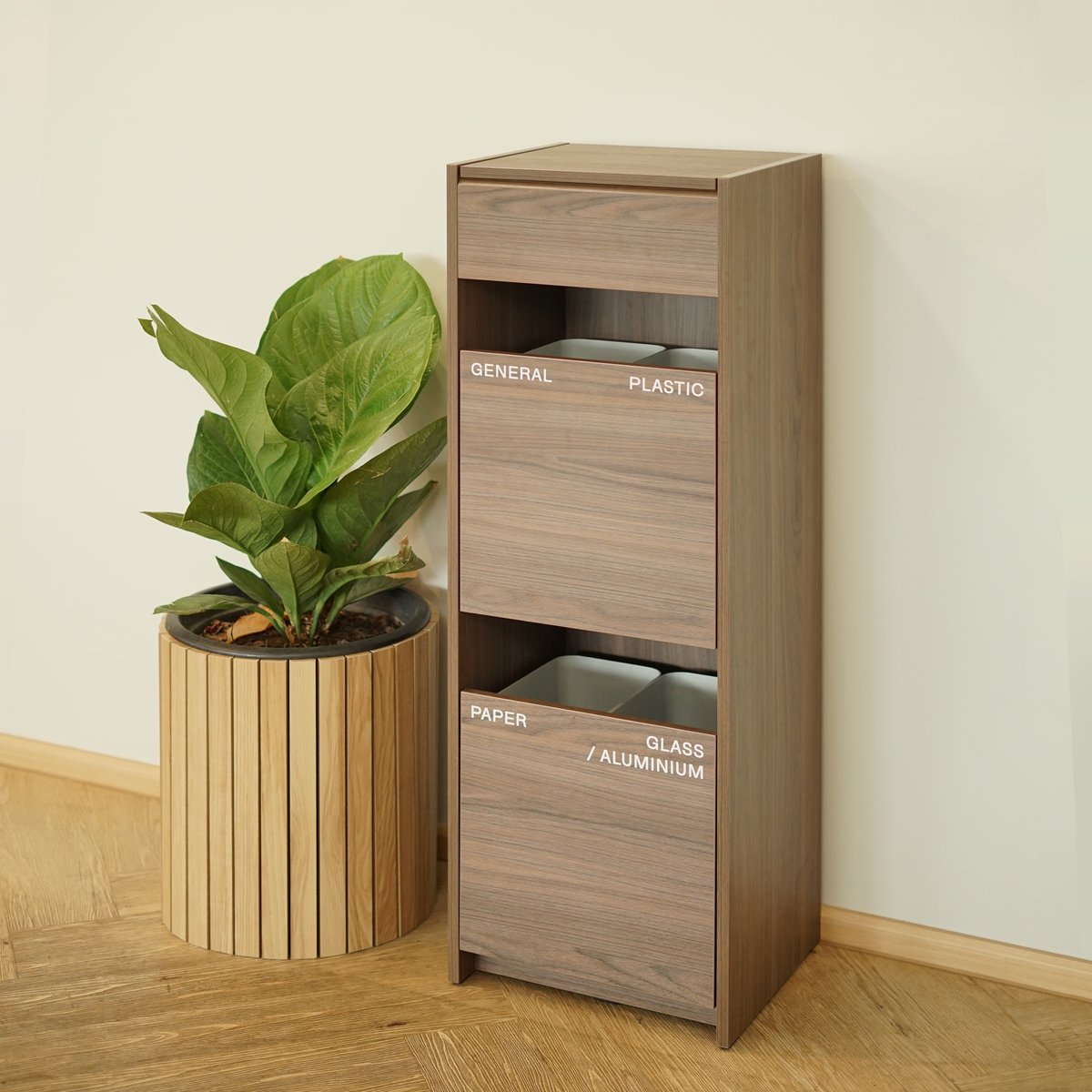 HARV ตู้แยกขยะ 4 ช่อง ZERO 40 Waste Sorting Cabinet size s W40xD34xH120.5 รุ่น ST-401