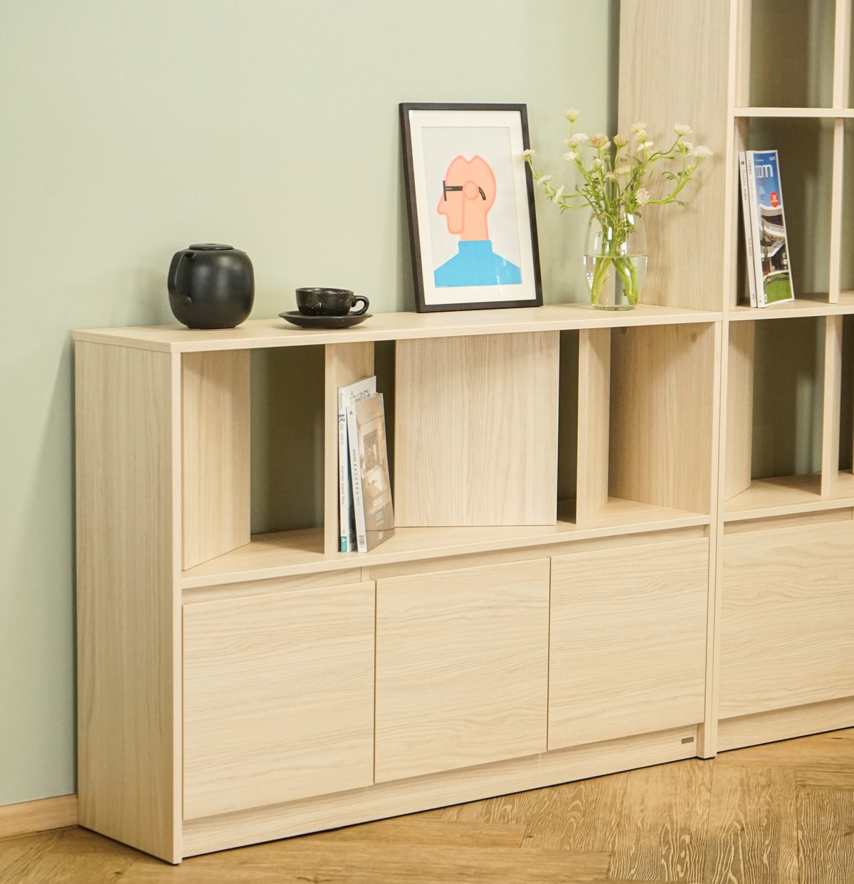 HARV ชั้นวางของ วาเน่ VANE Shelf Low x 3 L Storage W120×D30×H90 SS121 - Image 2