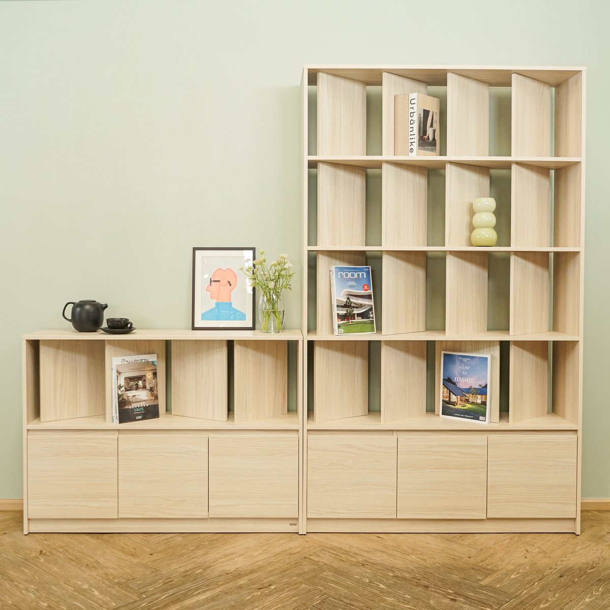 HARV ชั้นวางของ วาเน่ VANE Shelf Low x 3 L Storage W120×D30×H90 SS121